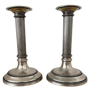 Arte Italica Pewter Candlesticks Pair